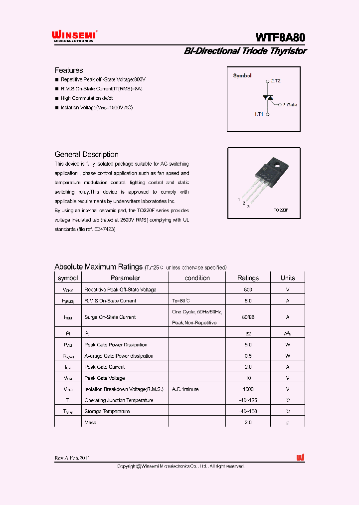 WTF8A80_4896175.PDF Datasheet