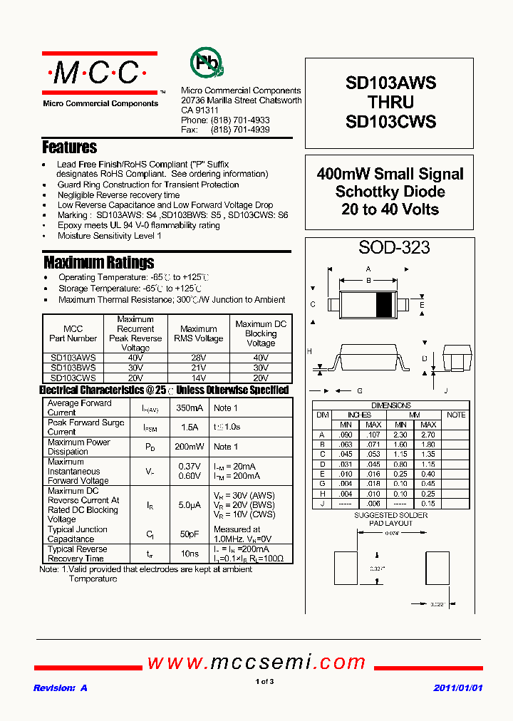 SD103AWS-TP_4896541.PDF Datasheet