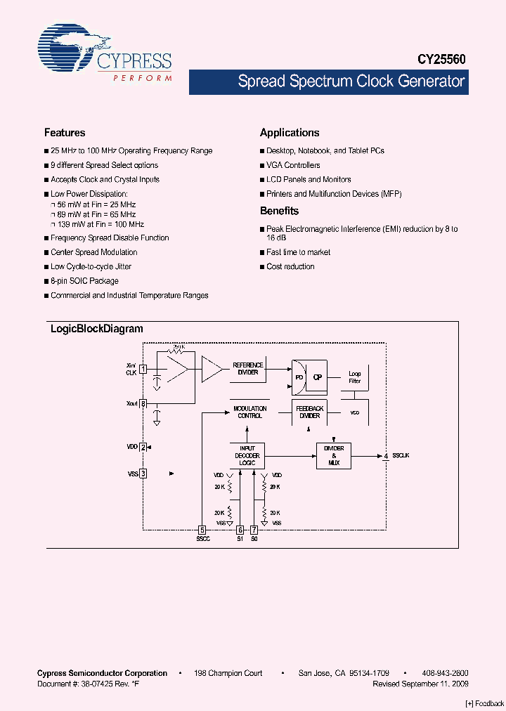 CY25560SXIT_4898151.PDF Datasheet