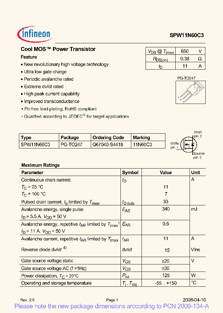 SPW11N60C308_4898778.PDF Datasheet