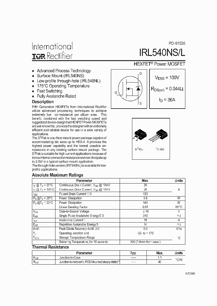 IRL540NSTRR_4907485.PDF Datasheet