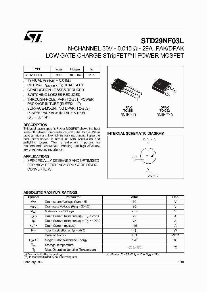 STD29NF03LT4_4907620.PDF Datasheet