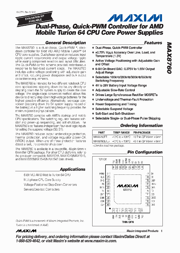MAX8760ETL-T_4908890.PDF Datasheet