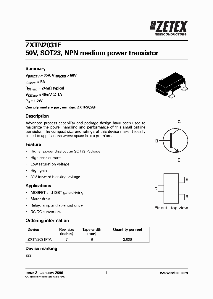 ZXTN2031F_4913814.PDF Datasheet
