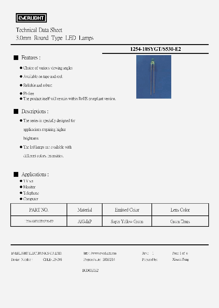 1254-10SYGT-S530-E2_4911798.PDF Datasheet