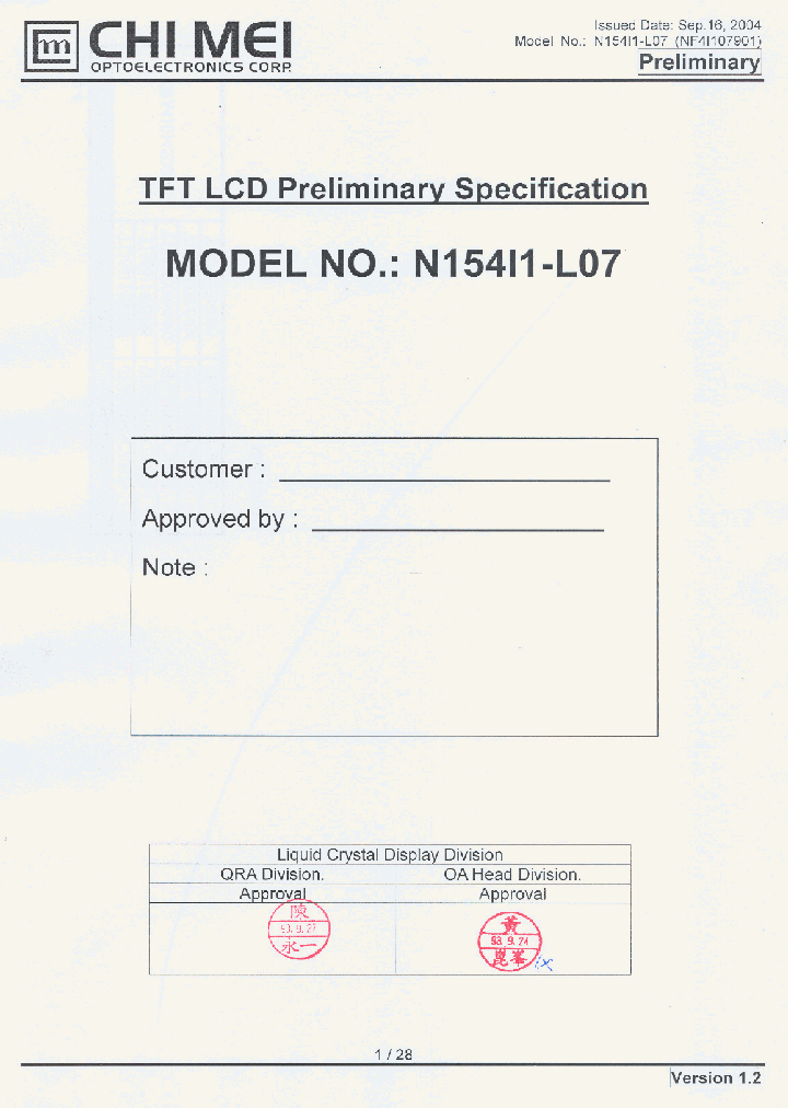 N154I1-L07_4912541.PDF Datasheet