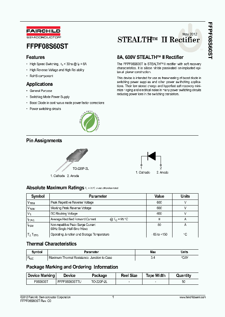 FFPF08S60ST12_4921093.PDF Datasheet