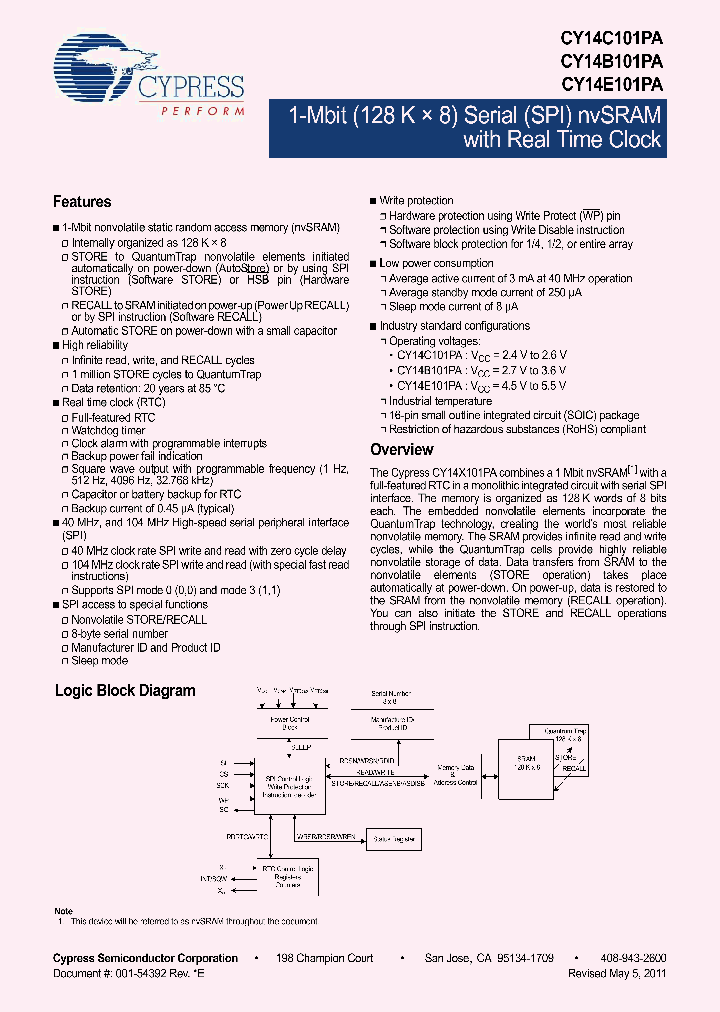 CY14B101PA-SFXIT_4922718.PDF Datasheet