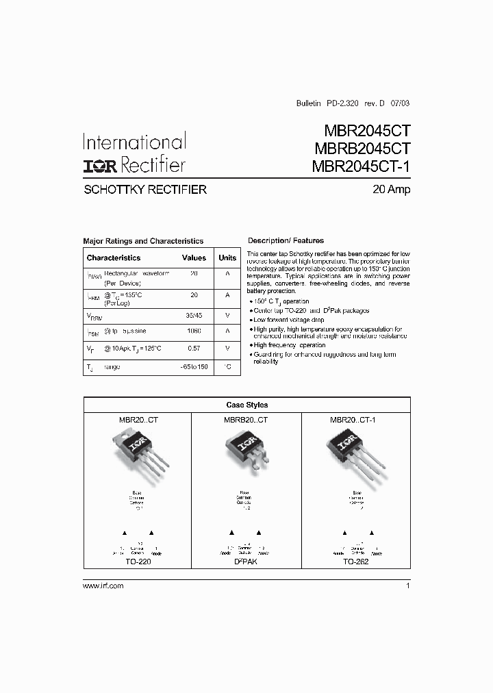 MBRB2045CTTRL_4922414.PDF Datasheet