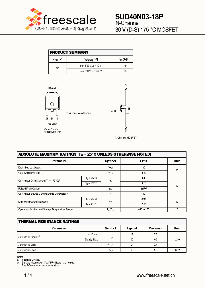 SUD40N03-18P_4922285.PDF Datasheet
