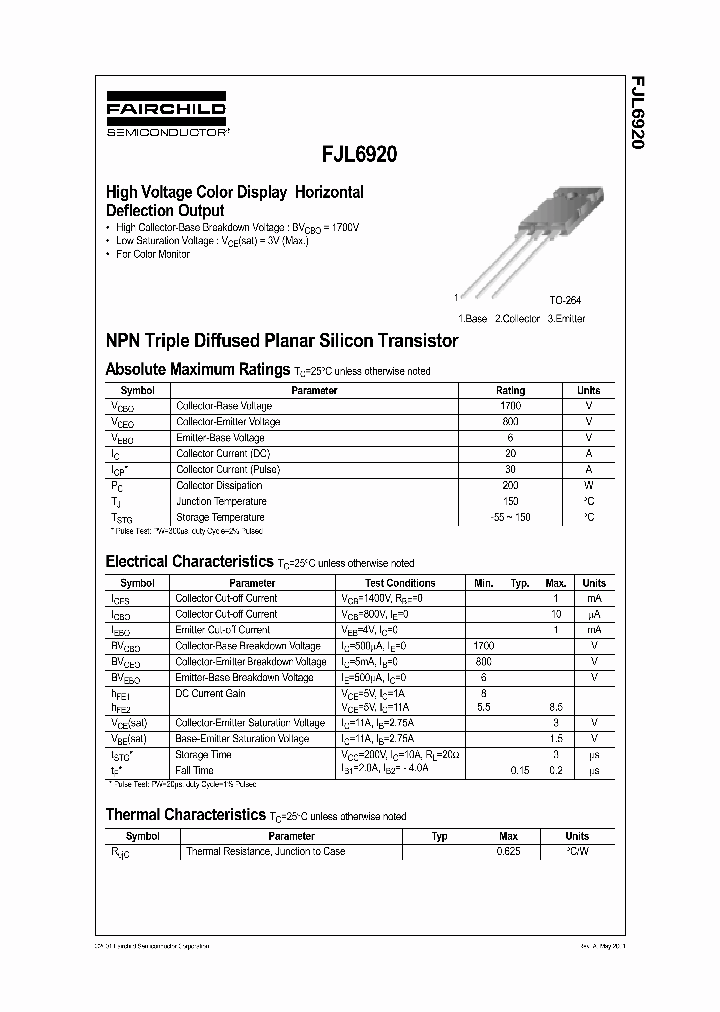 FJL6920TU_4922175.PDF Datasheet