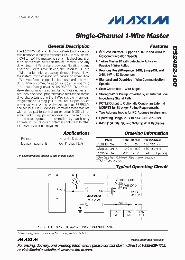 DS2482S-100TAMPR_4923486.PDF Datasheet
