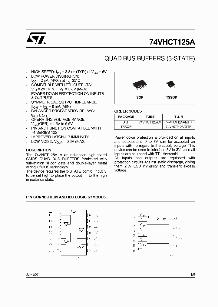 74VHCT125ATTR_4933677.PDF Datasheet