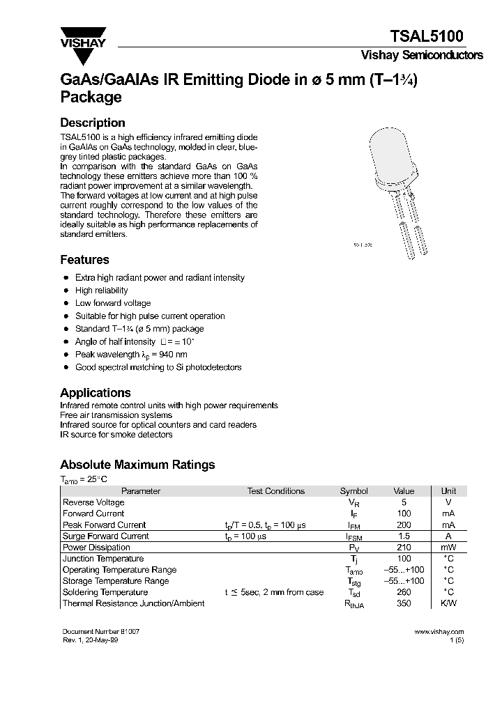 TSAL5100_4938931.PDF Datasheet