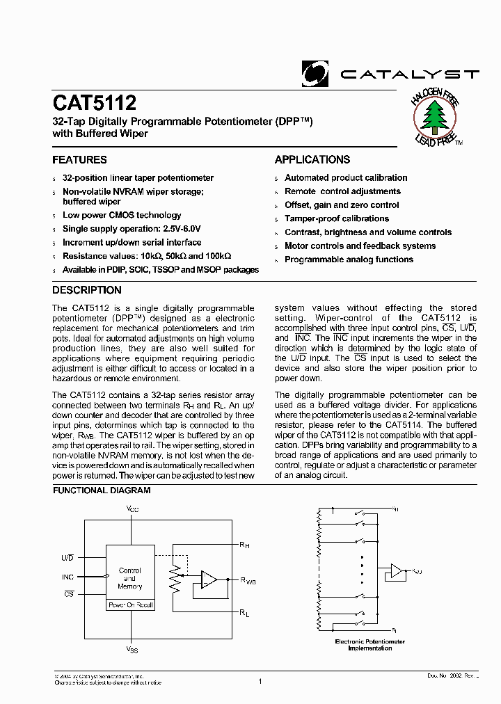CAT5112RI-10TE13_4937591.PDF Datasheet