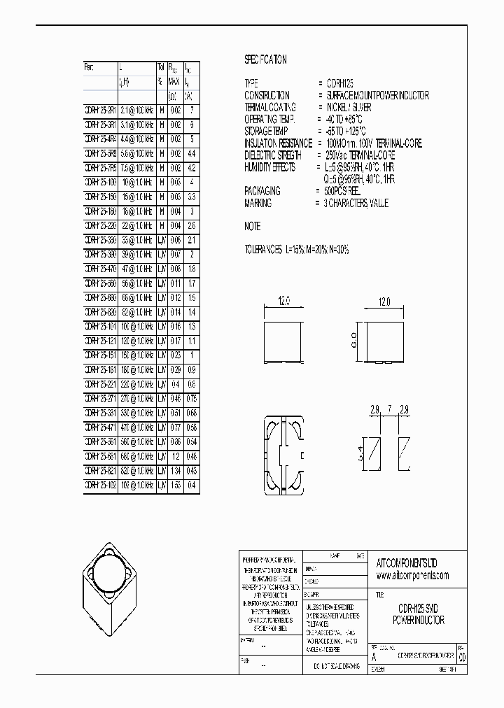 CDRH125-5R8_4940079.PDF Datasheet