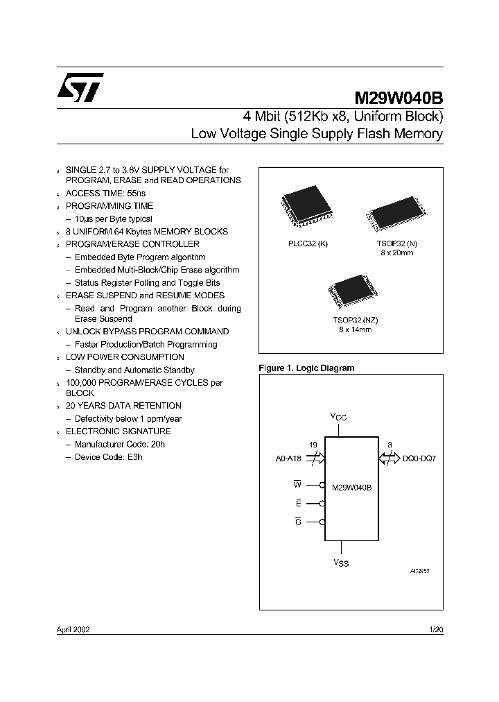 M29W040B70K1T_4940312.PDF Datasheet