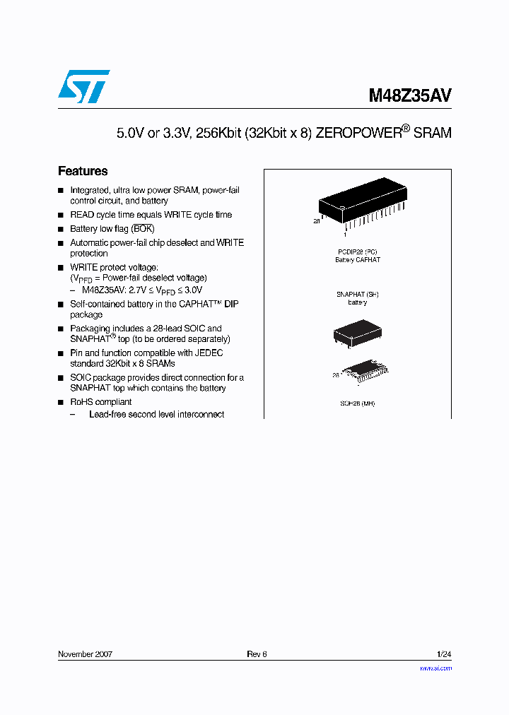 M48Z35AV-10MH1E_4942633.PDF Datasheet