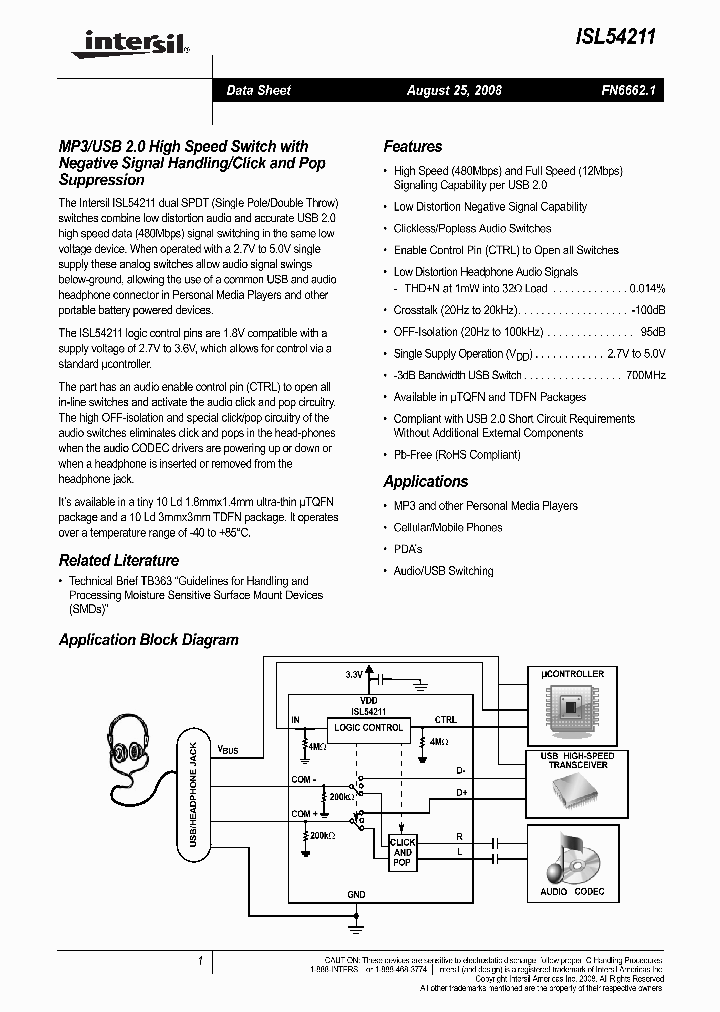ISL54211IRTZ-T_4933936.PDF Datasheet