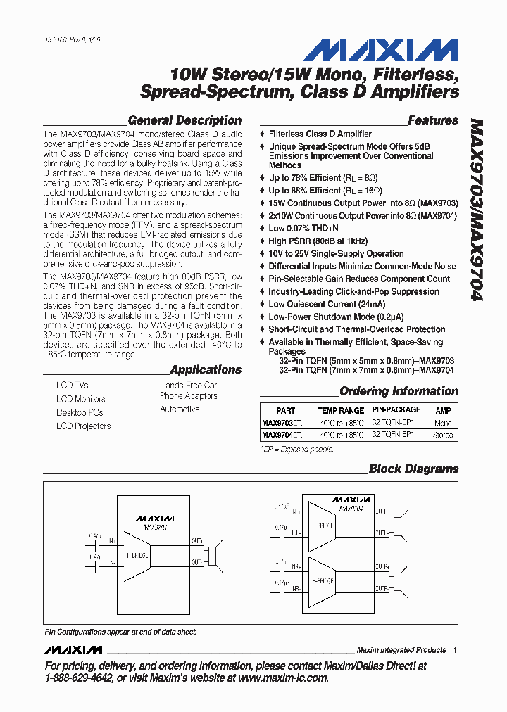 MAX9703ETJ-T_4935702.PDF Datasheet