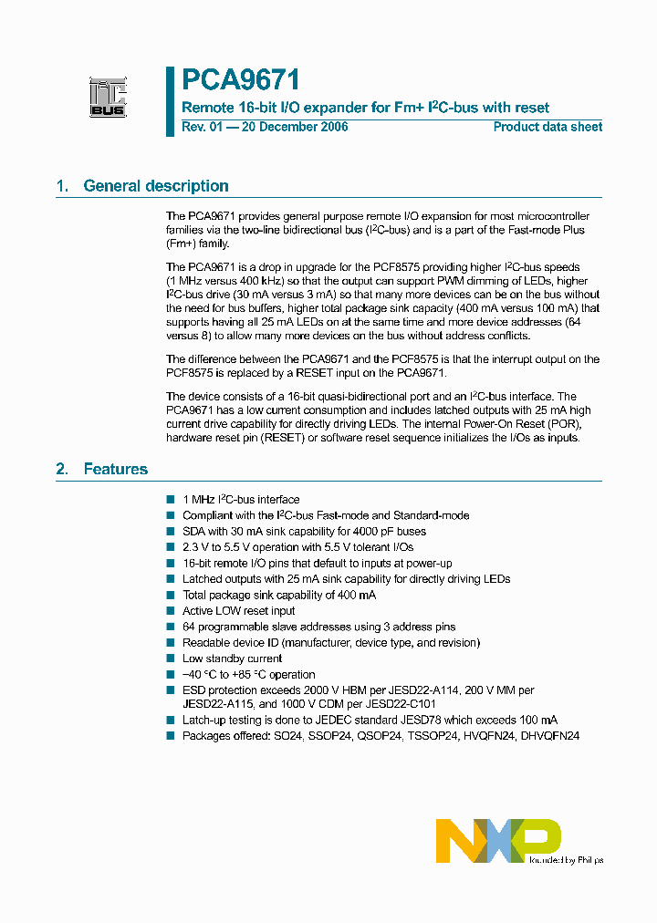 PCA9671PW118_4944975.PDF Datasheet