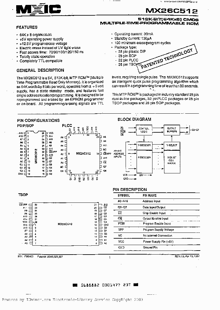 MX26C512MC-10_4947095.PDF Datasheet