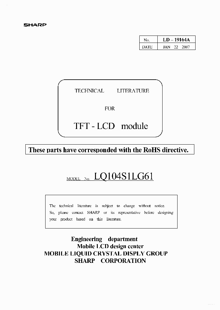 LQ104S1LG61_4940138.PDF Datasheet
