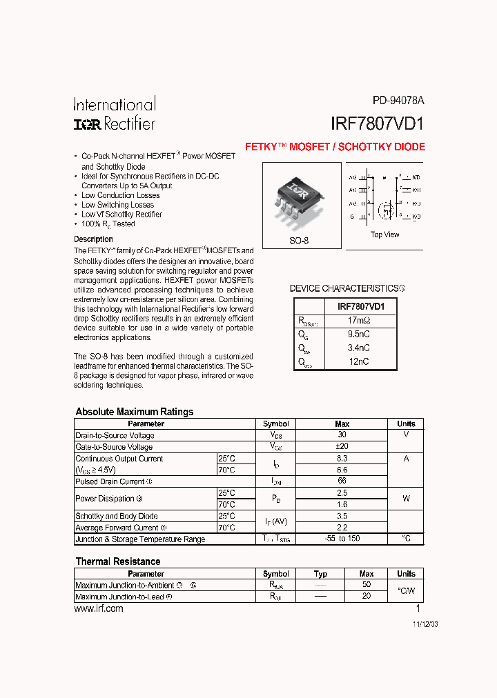 IRF7807VD1_4951571.PDF Datasheet