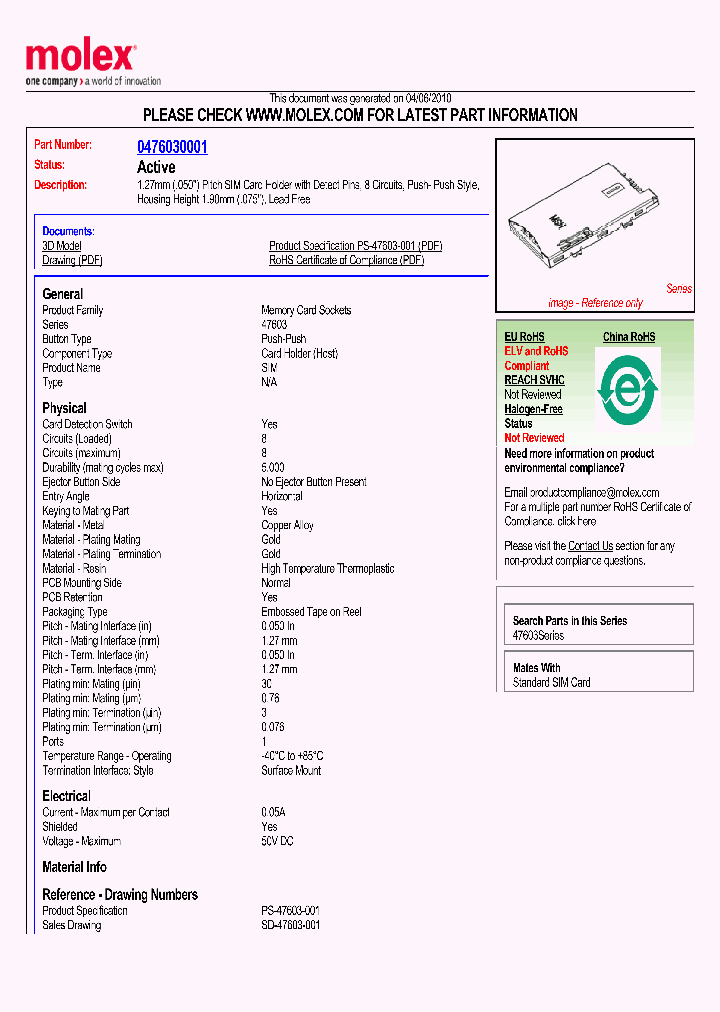 476030001_4957560.PDF Datasheet