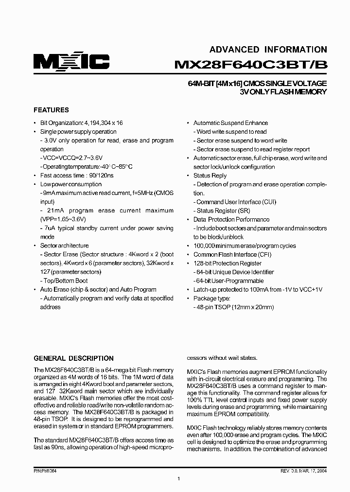 MX28F640C3BTTC-12_4962054.PDF Datasheet