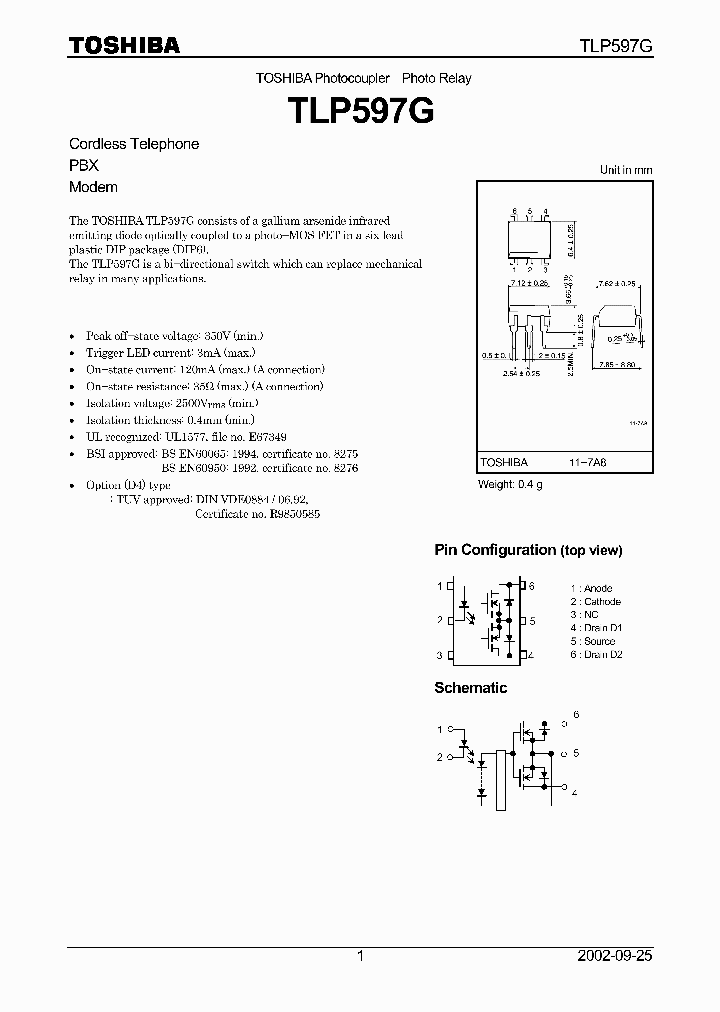 TLP597G_4962890.PDF Datasheet