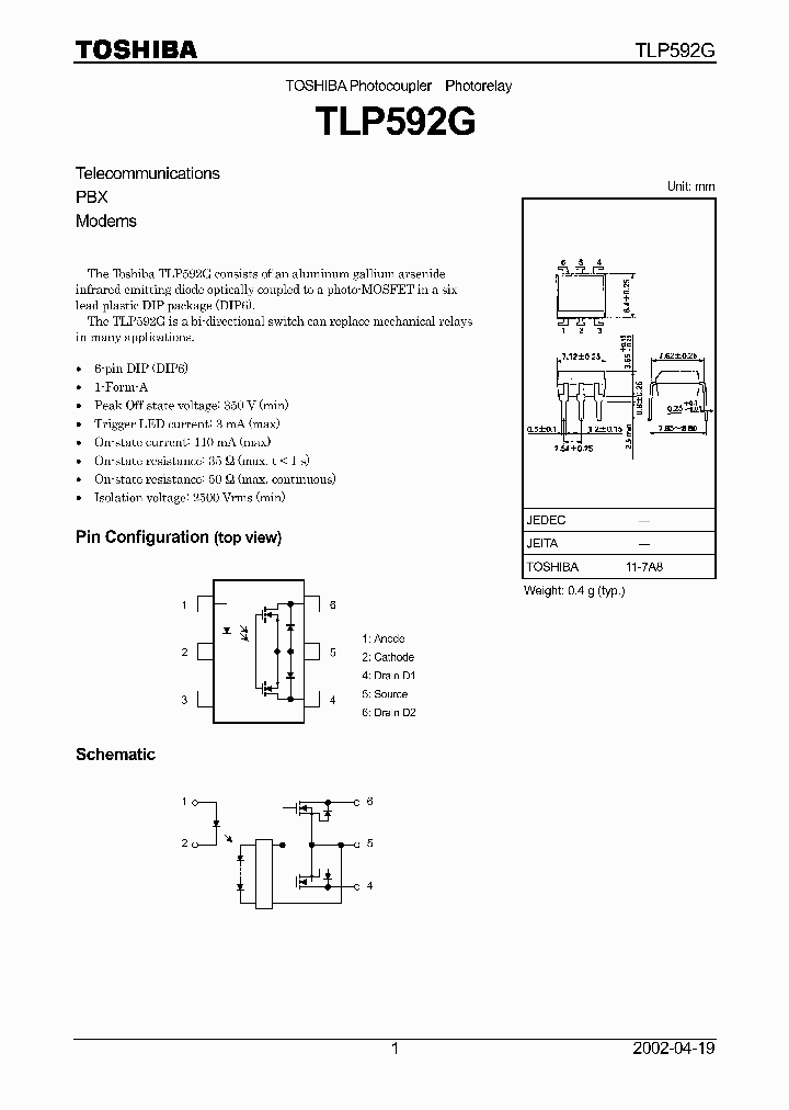 TLP592G_4962887.PDF Datasheet