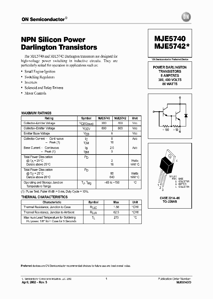 MJE5742_4971517.PDF Datasheet
