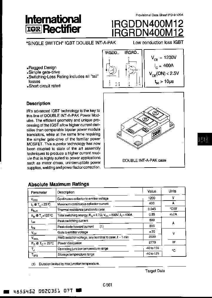 IRGRDN400M12_4974106.PDF Datasheet
