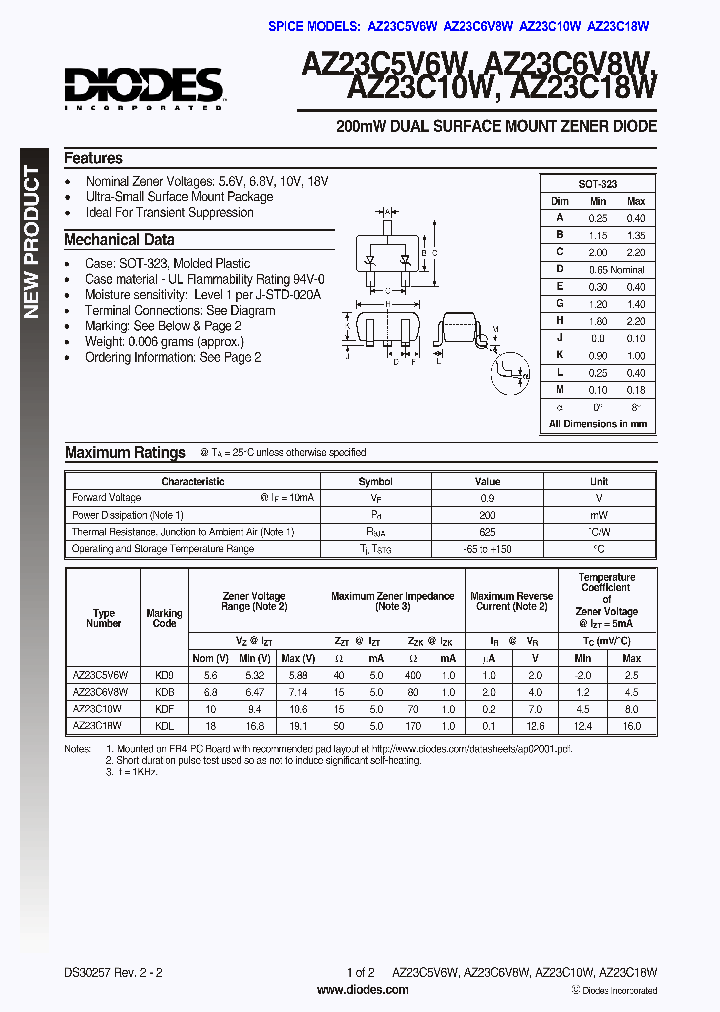 AZ23C10W_4970995.PDF Datasheet