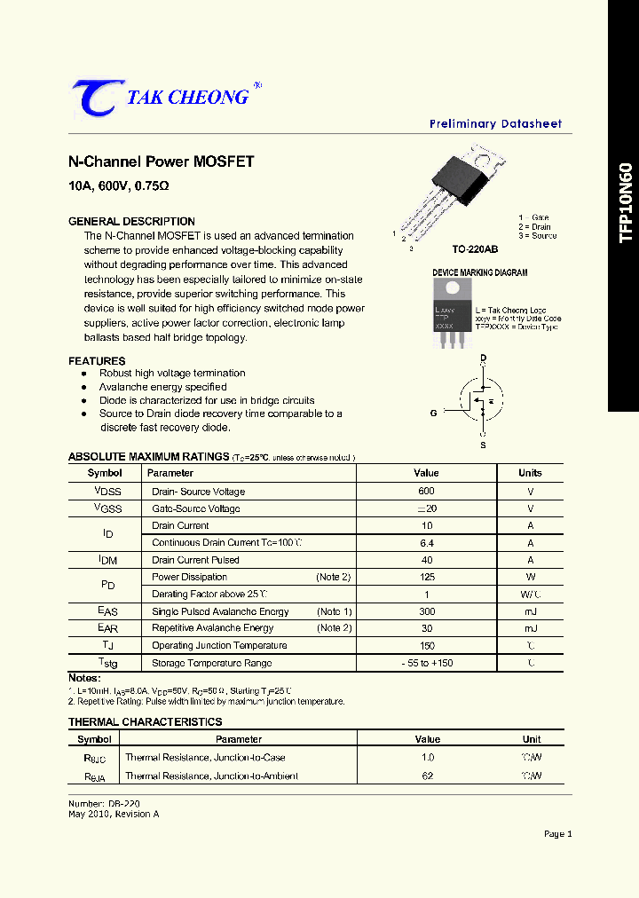 TFP10N60_4974107.PDF Datasheet