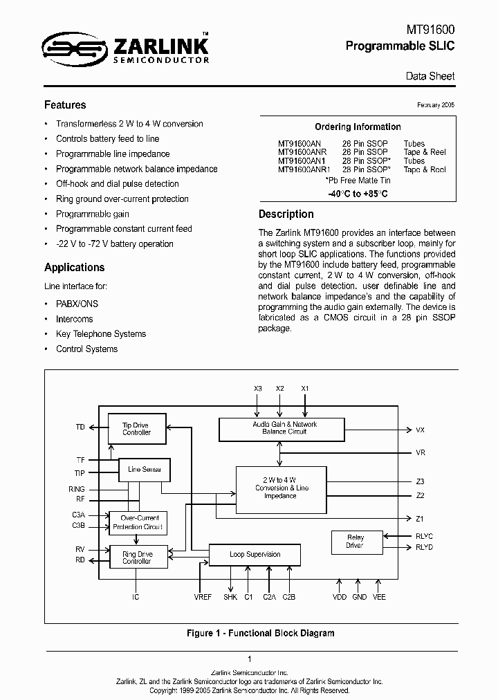 MT91600ANR1_4978430.PDF Datasheet