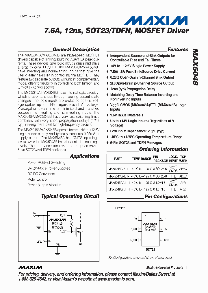 MAX5048AATT_4978451.PDF Datasheet