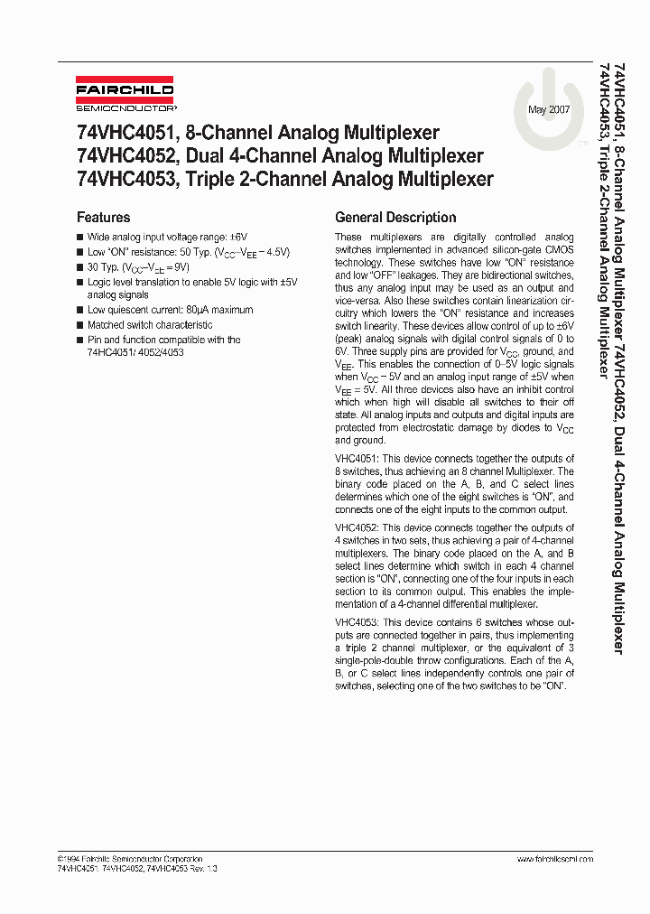 74VHC4051MNL_4977646.PDF Datasheet