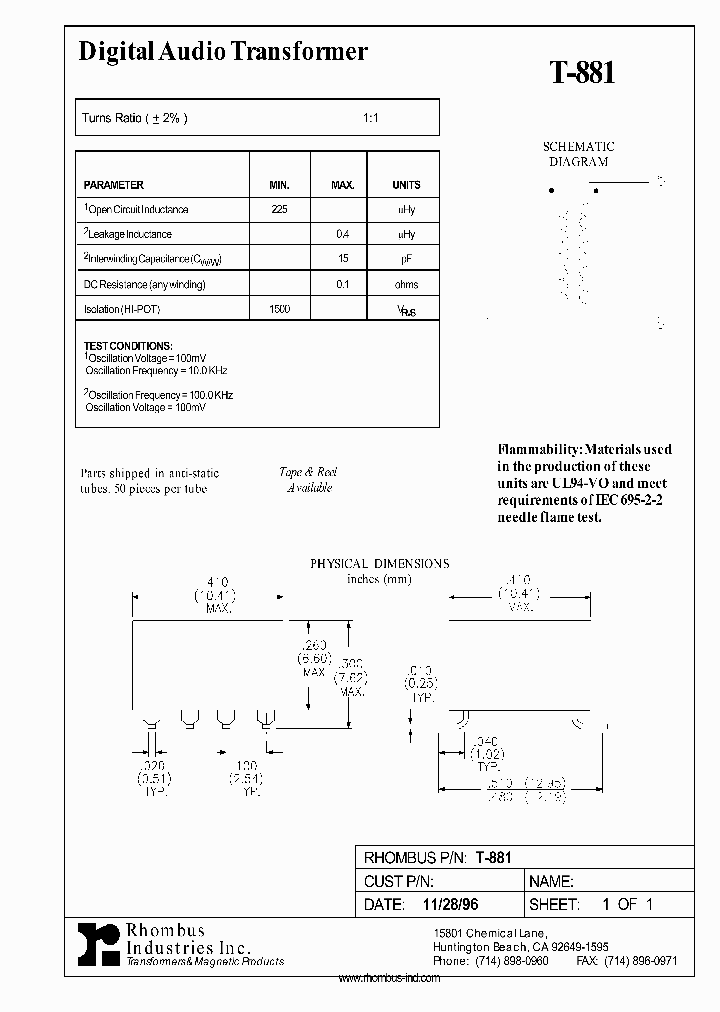 T-881_4977989.PDF Datasheet