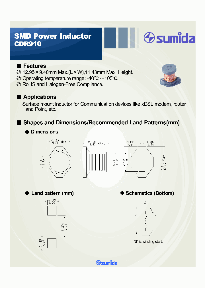 CDR910NP-151MC_4980512.PDF Datasheet