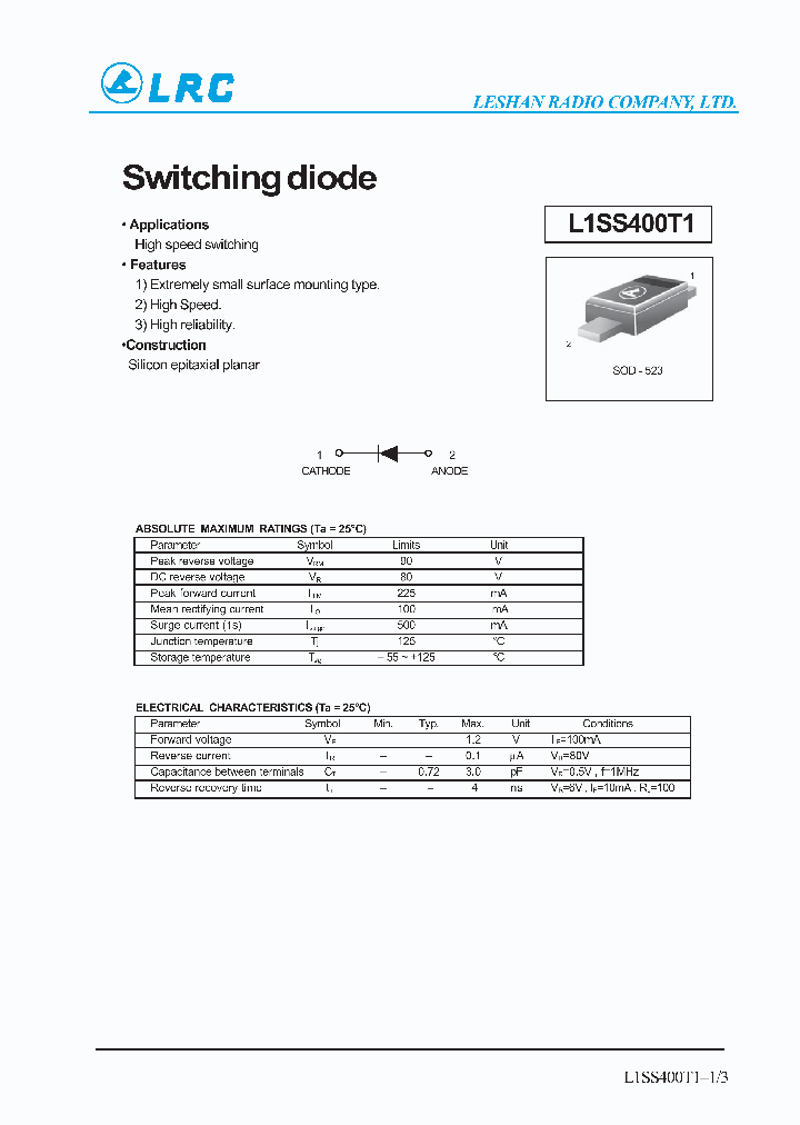 L1SS400T1_4988078.PDF Datasheet