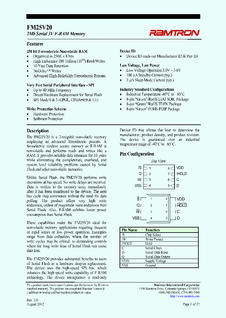 FM25V20-GTR_4989640.PDF Datasheet