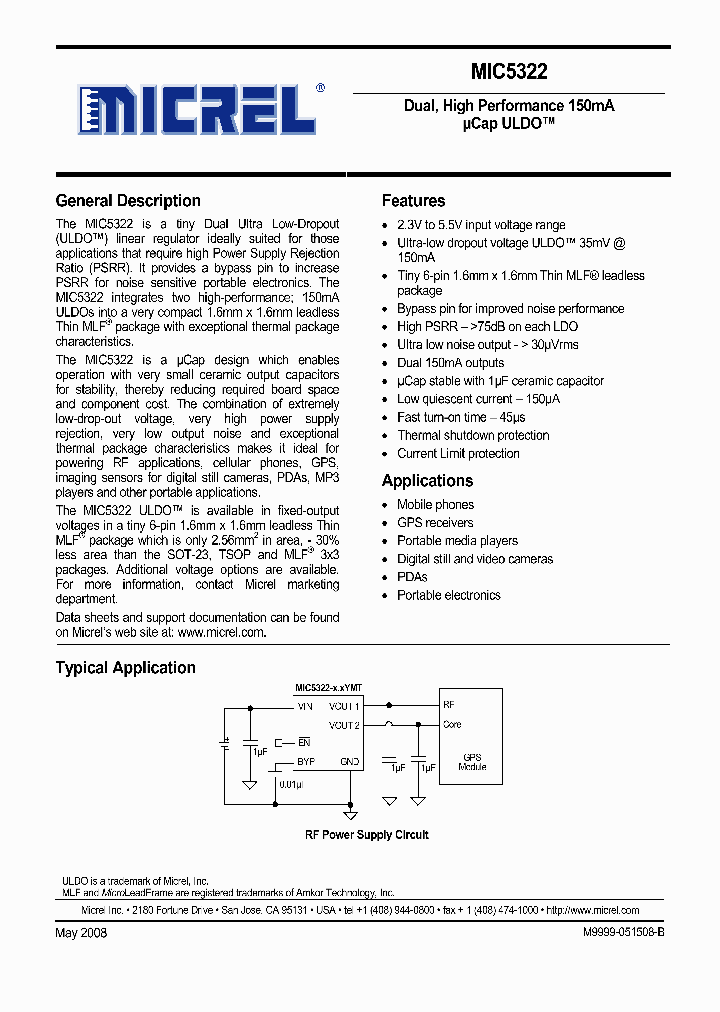 MIC5322-30285YMT_4990257.PDF Datasheet