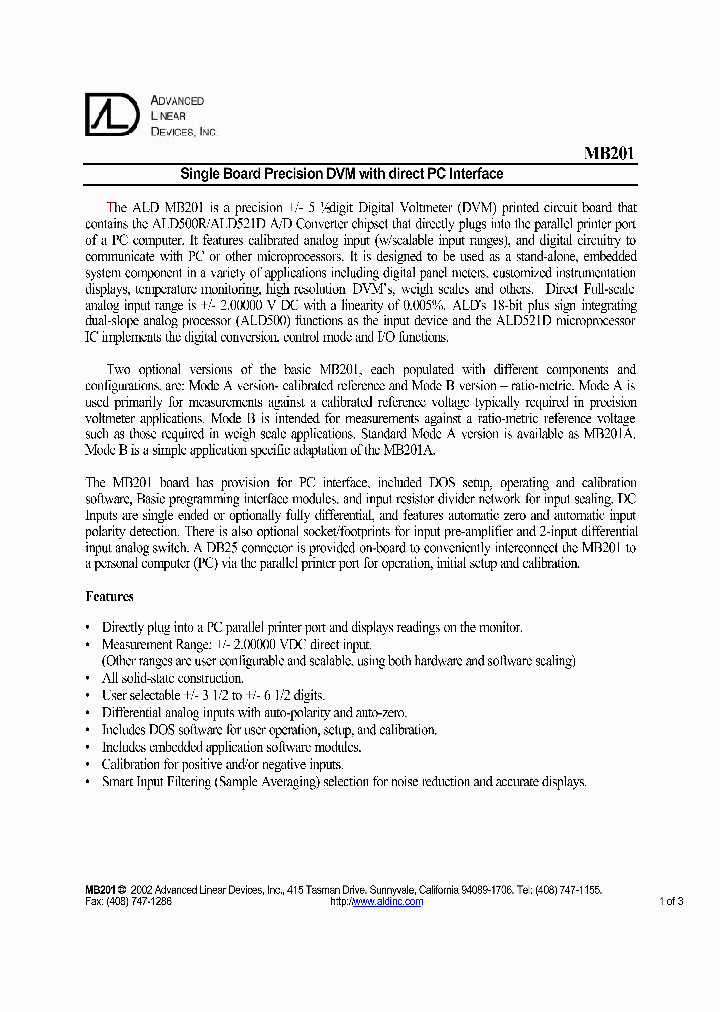MB201A2V_4990095.PDF Datasheet