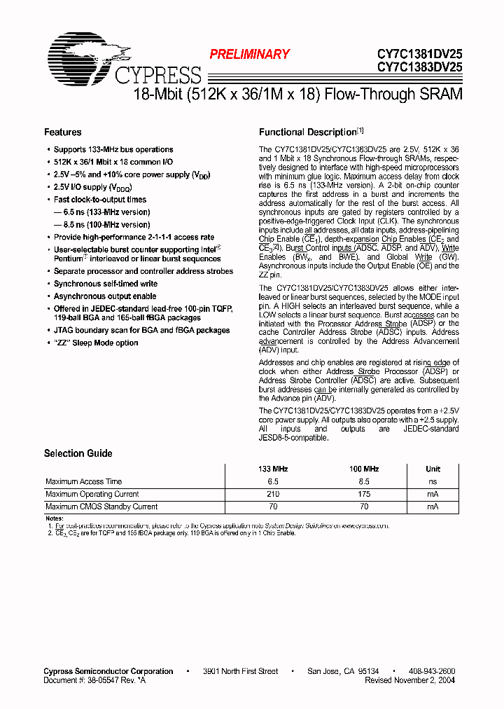 CY7C1383DV25_4989792.PDF Datasheet