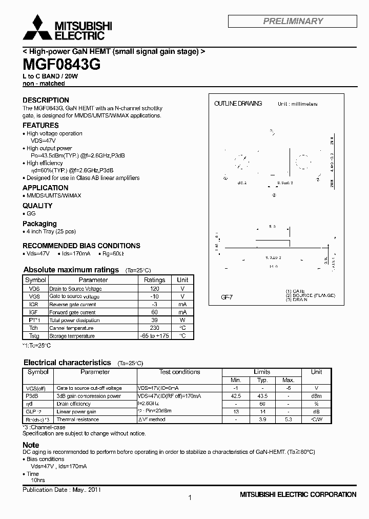 MGF0843G_4992211.PDF Datasheet