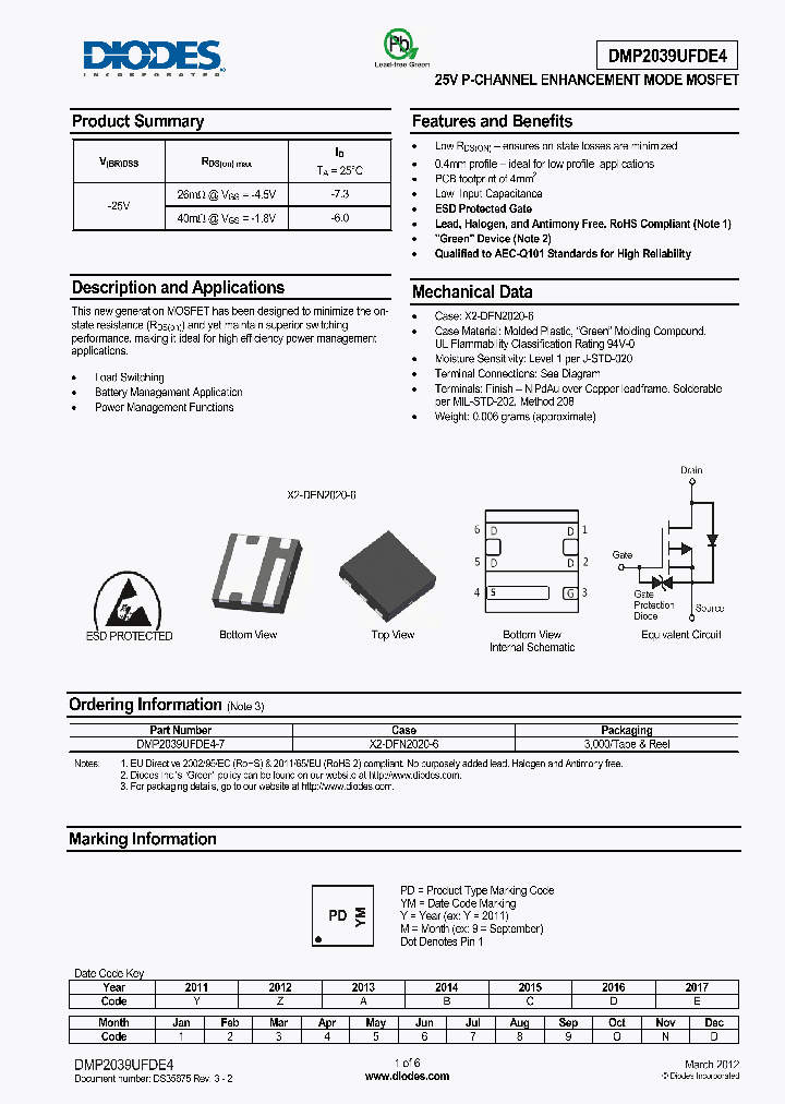 DMP2039UFDE4-7_4992821.PDF Datasheet