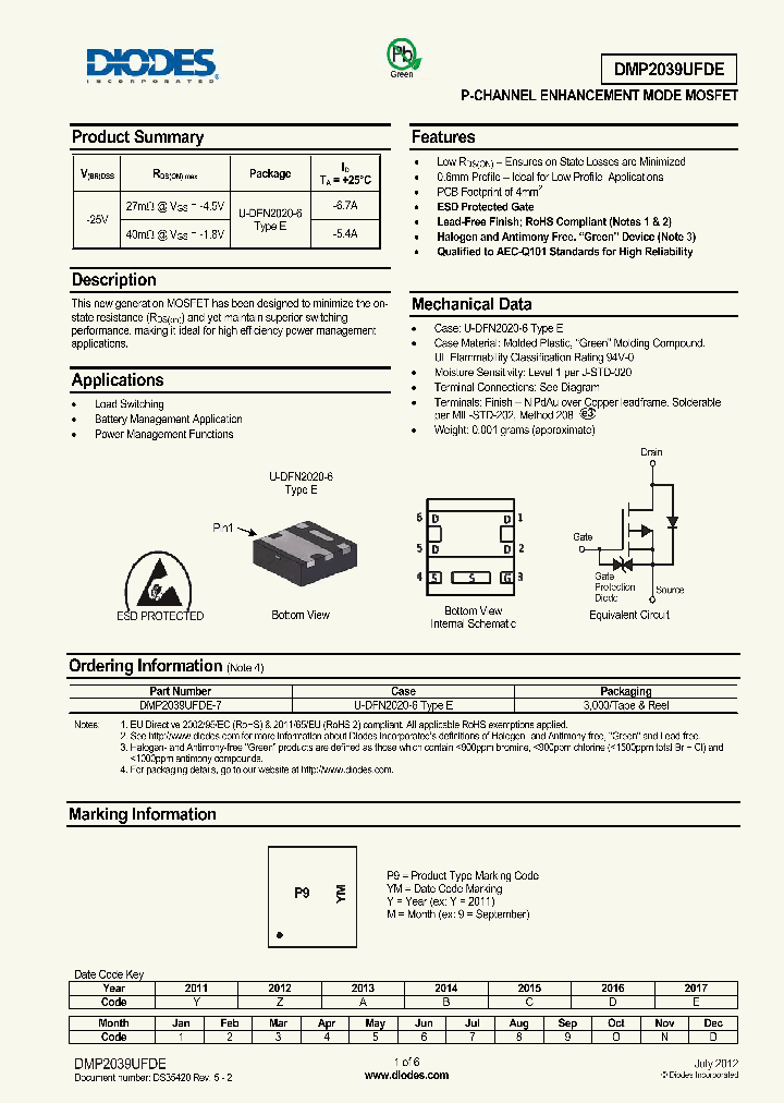 DMP2039UFDE-7_4992819.PDF Datasheet