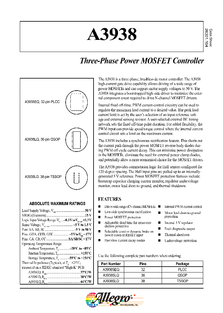 A3938SLD_4998187.PDF Datasheet